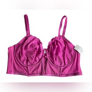 Auden Fuchsia Lace Underwire Bra